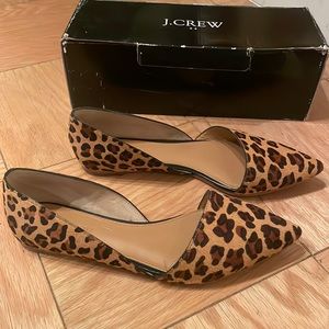 J Crew Factory Zoe Calf Hair D’Orsay flats